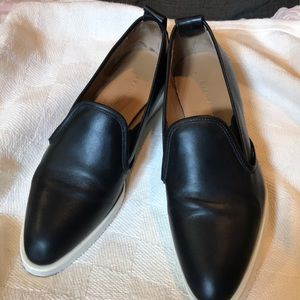 A pair of pointed leather sport shoe